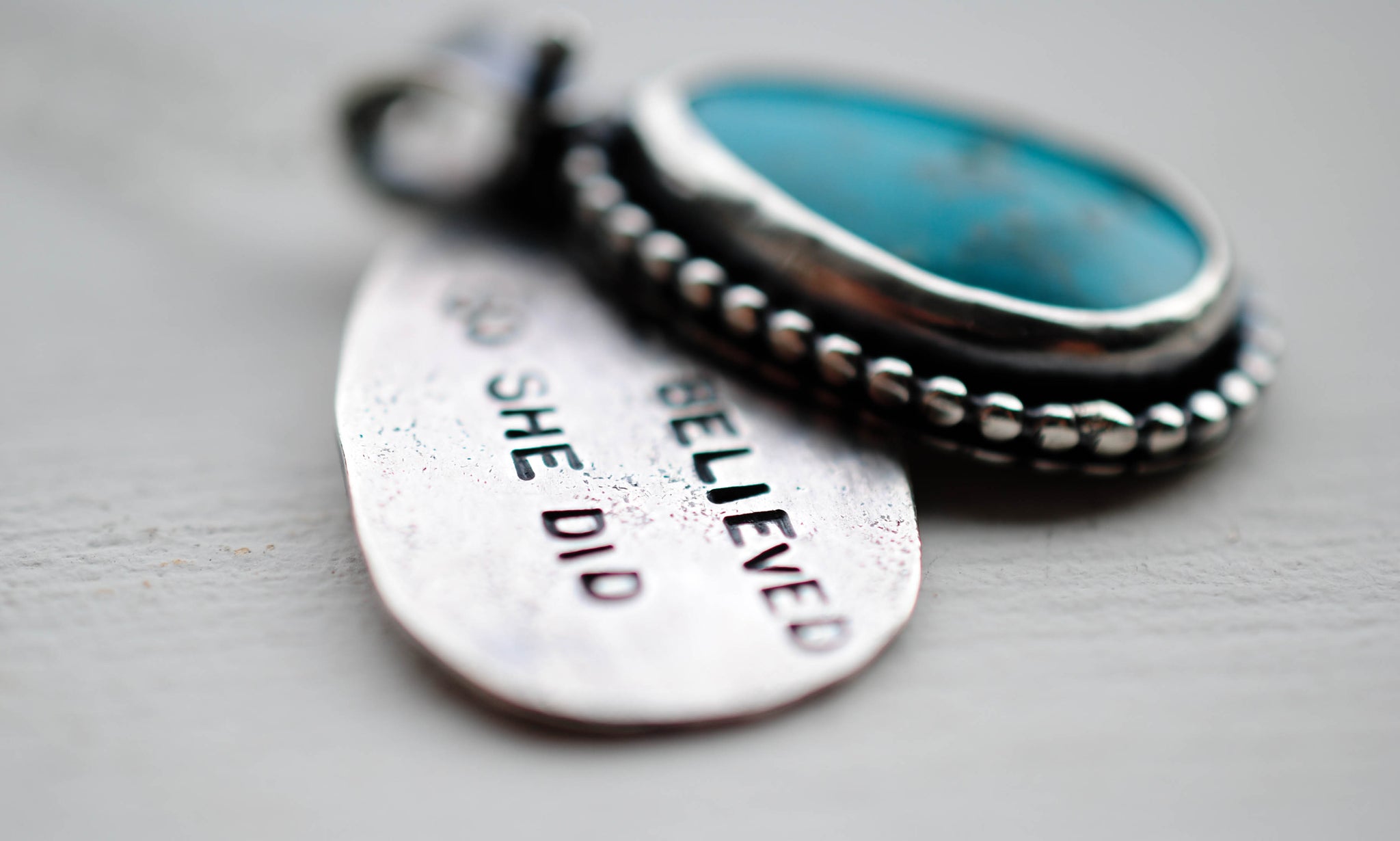 Turquoise Quote Necklaces