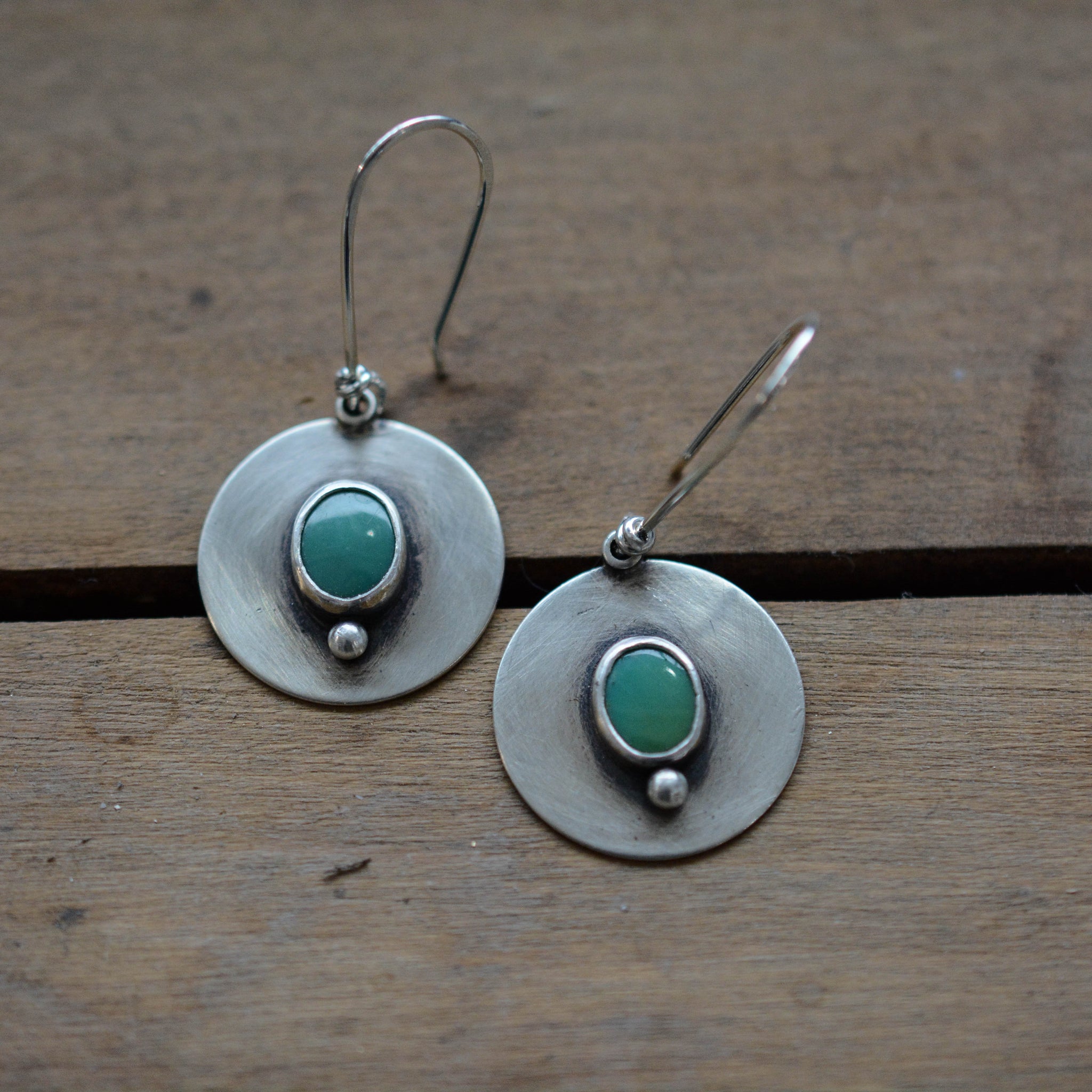 Round Turquoise Earrings