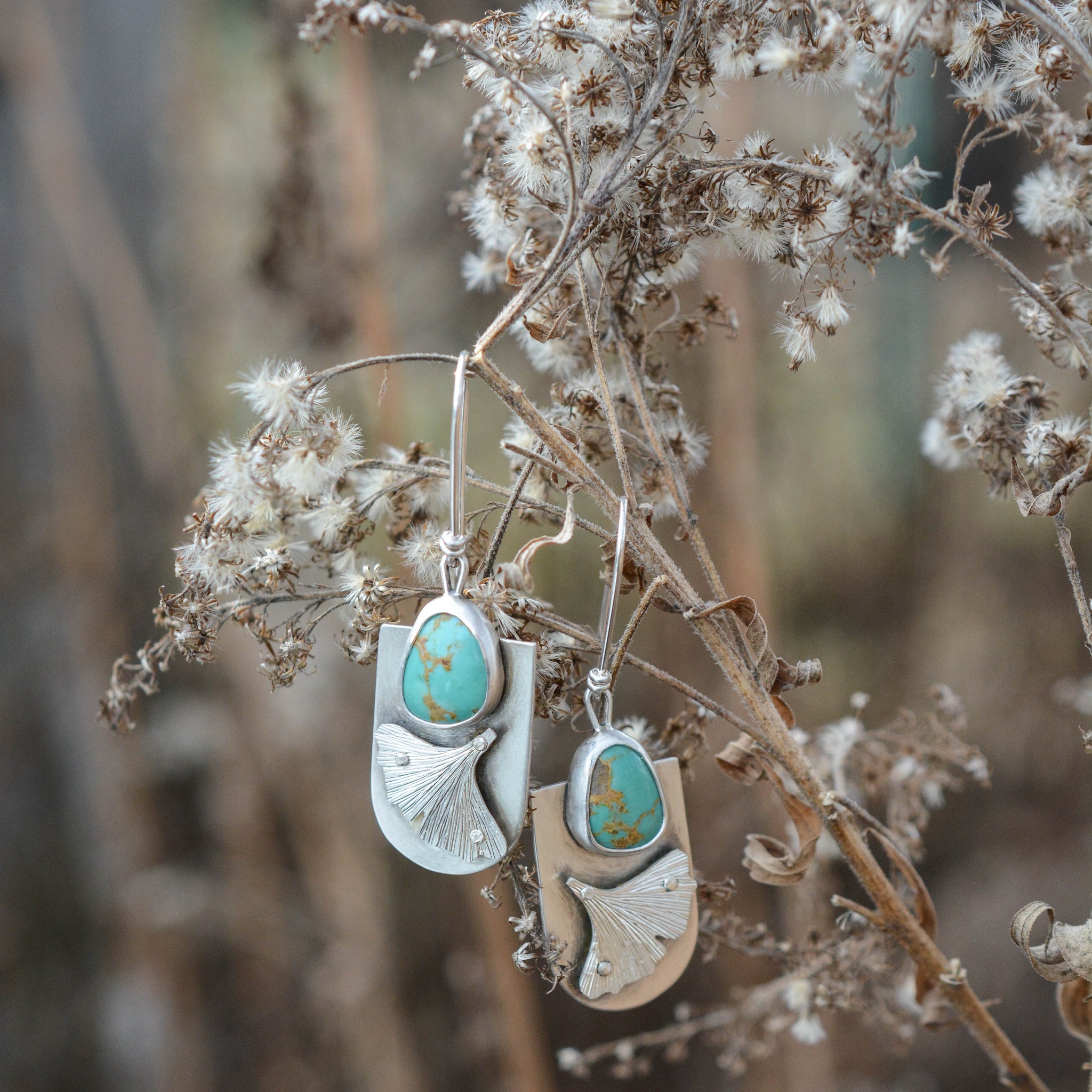 Ginkgo Cold Connection Earrings
