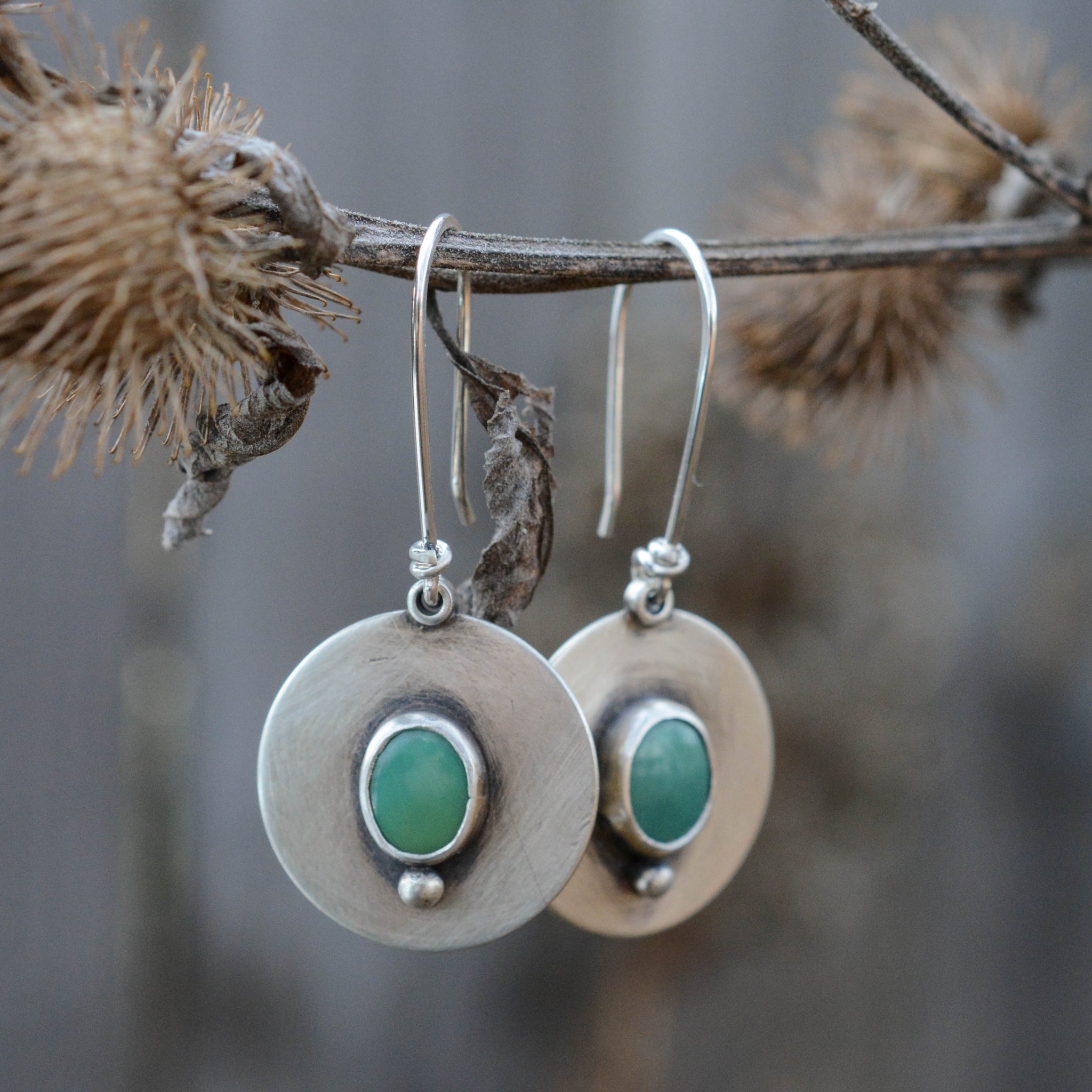 Round Turquoise Earrings